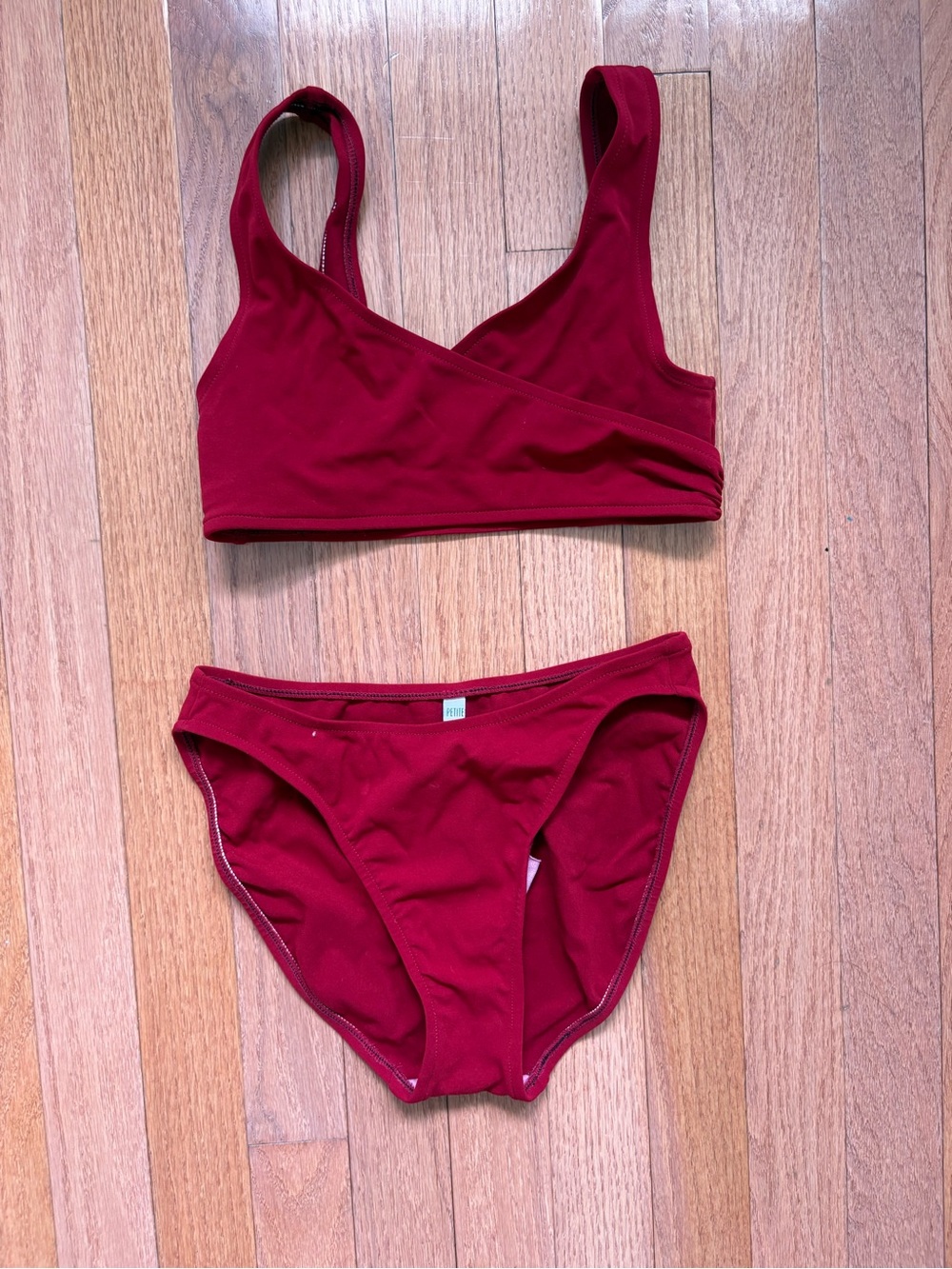 Vintage Dkny Crimson Scoop Sport Bikini Set